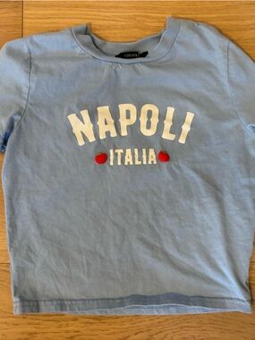 Light Blue "NAPOLI ITALIA" T-Shirt